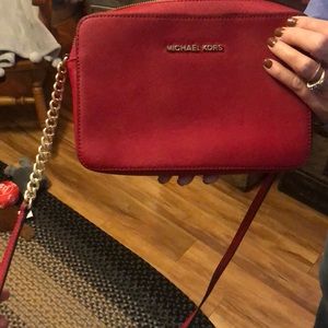 Red Michael Kors crossbody
